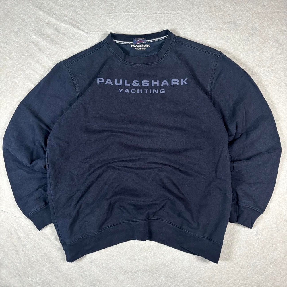 Navy Paul & Shark Yachting Crewneck Sweatshirt - 3XL